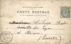 CARTE PHOTO Homme Celina Rode Route de Lyon Briare VElo Cycle Bike Cycling 