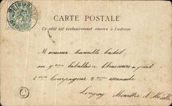 CPA Celle qui t ecris cette lettre Va bientot battre en retraite 