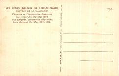CPA Castle Of Malmaison Room of lmperatrice Josephine which died there on May 29th 1814 The Empress Josephine S bed room young stag she dead the May 29 TH 1814