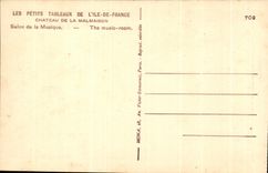 CPA Castle Of Malmaison Living room of the Music The music room Toothing-stone