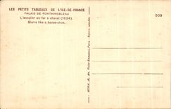 CPA Palais De Fontainebleau staircase out of horseshoe Staire like has horse shoe