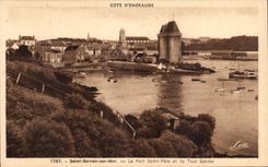 CPA Saint Servan sur Mer Le Port Saint Pere et la Tour Sotidor