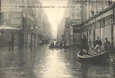 CPA Paris Floods of January 1910 the Street of the Seine