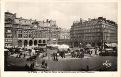 CPA Paris the Place of Rome Train station Saint Lazare and Hotel Terminus