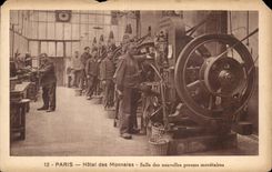 CPA Paris Mint Room of the new monetary presses