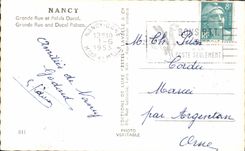 CPA Nancy Grande Rue et Palais Ducal Grande Rue and Ducal Palace