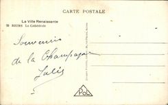 CPA the Reappearing City Reims the Cathedral