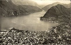 CPA Lugano col Monte s Salvatore Veduta aerea