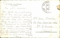 CPA Types D Auvergne La Bourree Folklore Costume Coiffes