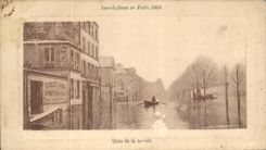 CPA Inondations de Paris 1910 Quai de la Rapee