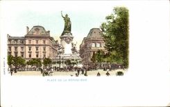 CPA Place De La Republique Paris 