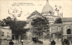 CPA Paris montmartre L Eglise Saint Pierre et le Sacre Coeur Automobile 