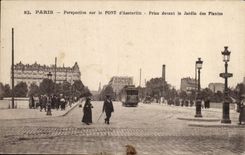 CPA Paris Perspective sur le Pont d Austerlitz Prise devant le Jardin des Plantes