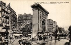 CPA Paris Le Boulevard et la Porte St Denis The Boulevard and St Danis Gathe