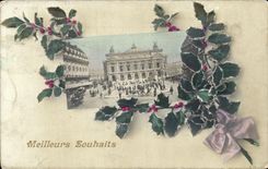 CPA Meilleurs Souhaits Paris opera