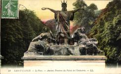 CPA Saint Cloud Le Parc Anciens Frontons du Palais de I Industrie