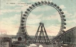 CPA Paris La Grande Roue Tour Eiffel