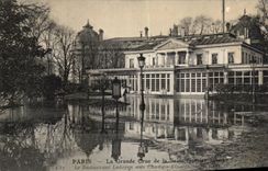 CPA Paris La Grande Crue de la Seine Restaurant Ledoyen aux Champs Elysees