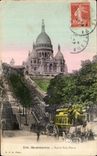 CPA Montmartre square Saint Pierre Paris Caleche Sacre Coeur 