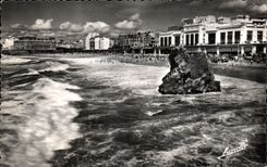 CPA Biarritz La grande plage a maree haute