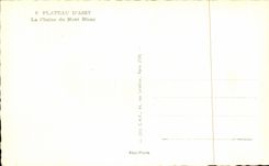 CPA Plateau D Assy La Chaine du Mont Blanc