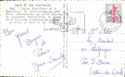 CPA Paris L eglise Saint Pierre Tour Eiffel Notre Dame Lion Concorde Sacre Coeur montmartre 