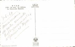 CPA Nyon Le quai Le Chateau La Colonnade Romaine