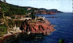 CPA Route de la corniche d or Le Trayas Les calaques rouges