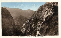 CPA Kerrata Les Gorges et la Route en Corniche