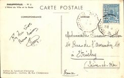 CPA Philippeville L Hotel de Ville et la rade