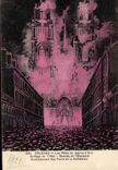 CPA Orleans Les Fetes de Jeanne d Arc Cortege du 7 mai Remise de l etendard Embrasement des tours de la cathedrale 