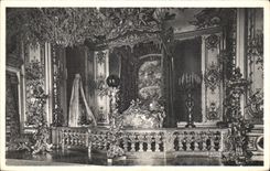 CPA Schloss Herrenchiemsee Schlafzimmer of the konigs Bedroom off the King