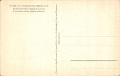 CPA Schloss Herrenchiemsee Hellblauer Salon Light blue Saloon