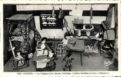 CPA Lourdes the Castle Fort Pyrenean Museum Cooks landaise and sound