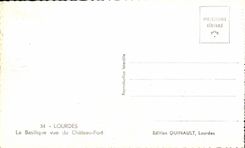 CPA Lourdes La Basilique vue de Chateau Fort 