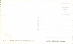 CPA Lourdes the Basilica and Esplanade
