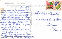 CPA la dimension riviera francesa azul Sainte MAximo en la opinion general de la opinion del mar