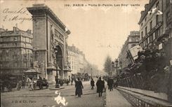 CPA Paris Porte St Denis Les Boulevards