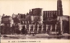 CPA Albi el palacio de la catedral y del arzobispo