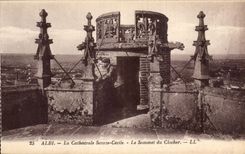 CPA Albi la catedral Sainte Cecile la tapa de la Campana-torre