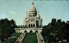 CPSM Paris the Basilica of the Montmartre Sacred Heart