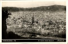 CPA Barcelona a aspecto desde Montjuich
