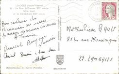 CPA Limoges (alta Viena) el siglo de St Etienne Xlll E del puente (mi hist) y el siglo de Xll E de la catedral