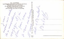 CPA Lourdes Les Malades assistant au Chemin de Croix The sick and the Cross Way