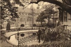 CPA Brussels Public garden of the Small Fine sand