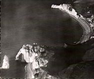 CPA IN Normandy Etretat Vue air Cliffs I Switches the Gate and the Beach