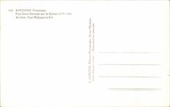 Puente santo Benezet de CPA Avignon (vaucluse) en el Rhone con la vuelta de Felipe del leon la hermosa