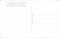 CPA Chateau feodal de castelnaud au fond beynac et son chateau