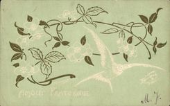 La fantasia de CPA florece el pAjaro del amor fraternal