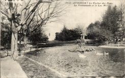 CPA Avignon la roca de los doms la caminata y el lago m